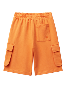 Benetton Kids' Cotton Bermuda Shorts - view 2, Apricot