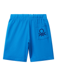 Benetton Kids' Cotton Logo Bermuda Shorts