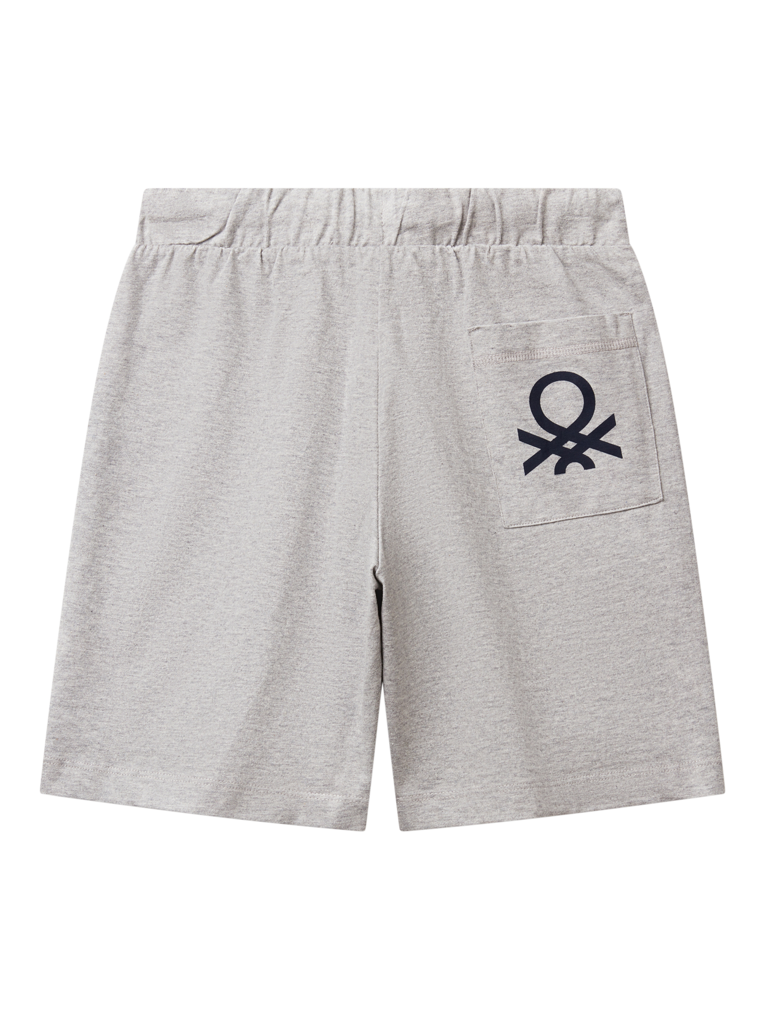 Product image 2 of 3, which shows Benetton Kids' Bermuda Shorts, Medium Melange Grey, 6-7 years