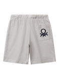 Benetton Kids' Bermuda Shorts, Medium Melange Grey