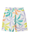 Benetton Kids' Cotton Palm Leaf Print Bermuda Shorts, Multi
