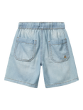 Benetton Kids' Light Weight Chambray Denim Shorts, Light Blue