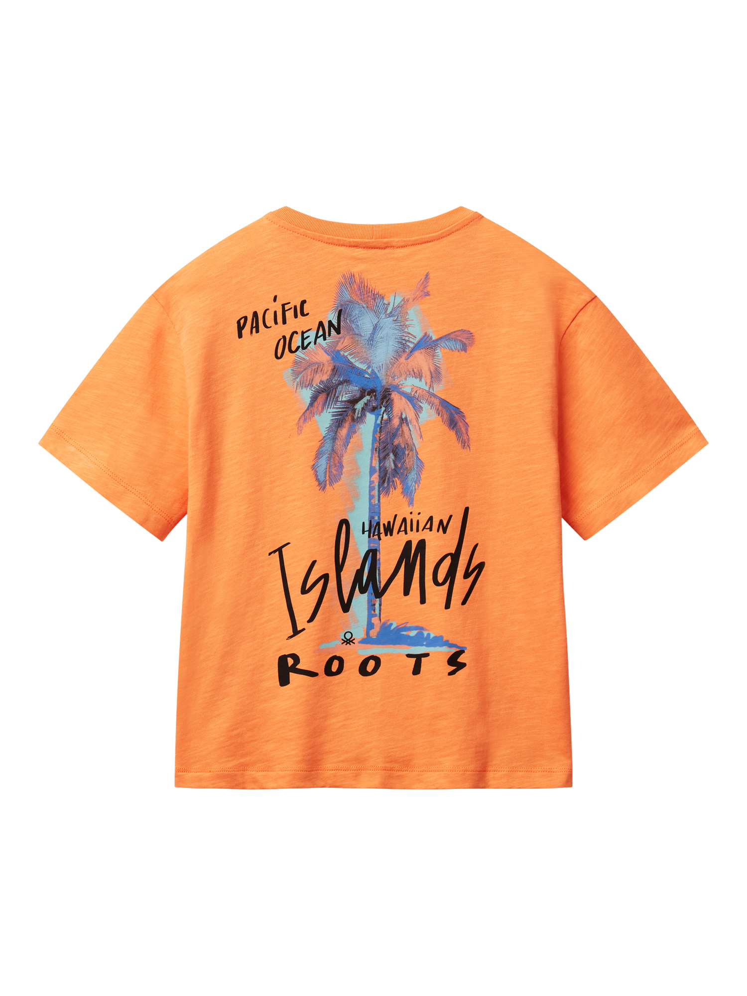 Product image 2 of 3, which shows Benetton Kids' Cotton Crew Neck T-Shirt, Apricot, 11-12 years