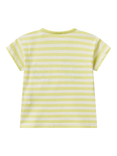 Benetton Baby Cotton Applique Stripe T-Shirt, Lime