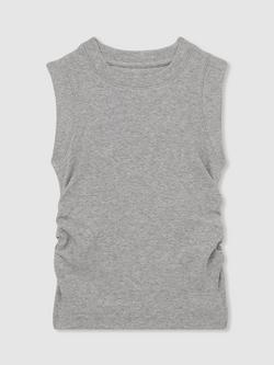 Reiss Kids' Trudy Ruched Vest, Grey