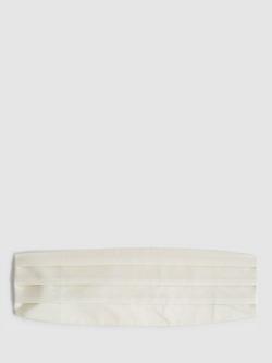 Reiss Cameron Silk Cummerband, Ivory, Ivory