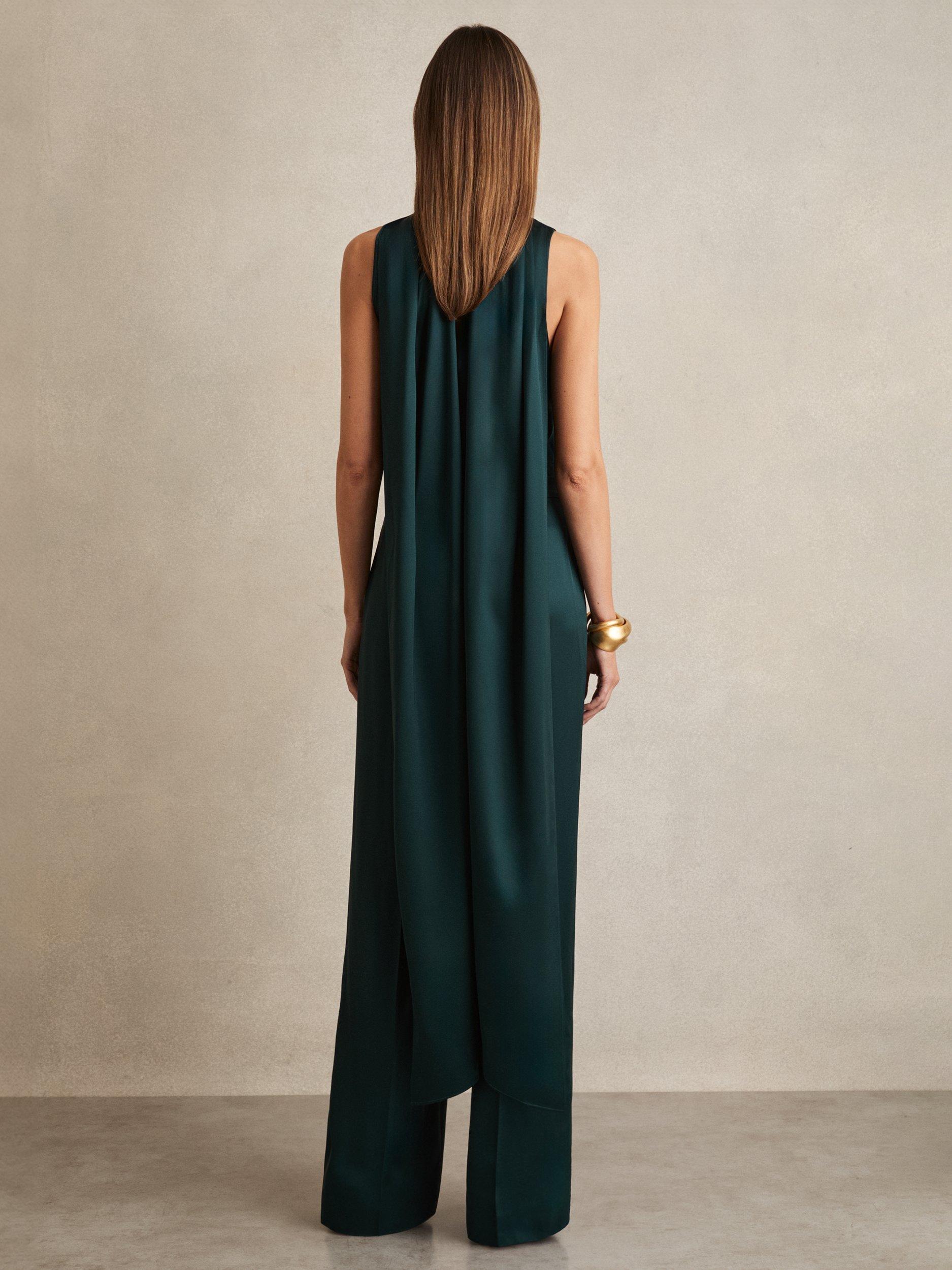 【海外限定】REISSジャンプスーツ☆Farah Cape Back Jumpsuit, T Reiss Farah Cape Back Jumpsuit, Teal Green