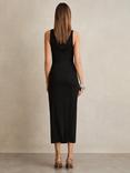 Reiss Paige Ruched Jersey Dress, Black