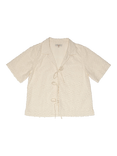 Nudie Jeans Moa Tie Fringe Shirt, Off White
