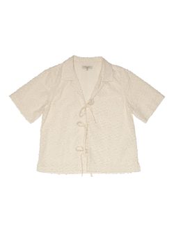 Nudie Jeans Moa Tie Fringe Shirt, Off White, Off White