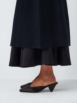 John Lewis Devon Cone Heel Mule Open Court Shoes, Black - view 2, Black