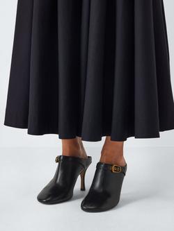 John Lewis Wyatt Leather Stiletto Heel Mule Shoes, Black - view 2, Black