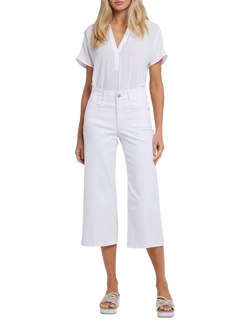 NYDJ Brigitte Wide Leg Capri Jeans, Optic White