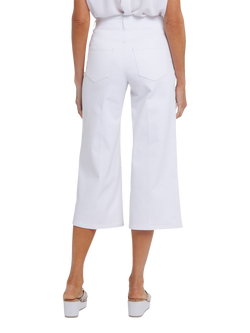 NYDJ Brigitte Wide Leg Capri Jeans - view 2, Optic White
