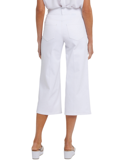 NYDJ Brigitte Wide Leg Capri Jeans - view 2, Optic White