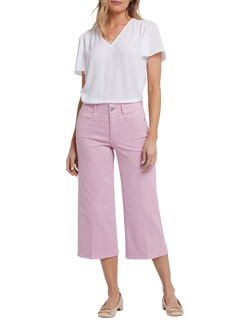 NYDJ Brigitte Wide Leg Capri Jeans, Pink Nectar