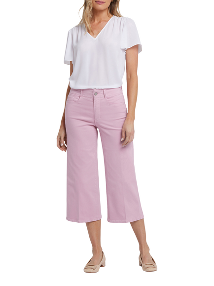 NYDJ Brigitte Wide Leg Capri Jeans, Pink Nectar