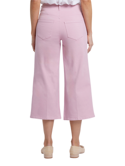 NYDJ Brigitte Wide Leg Capri Jeans - view 2, Pink Nectar