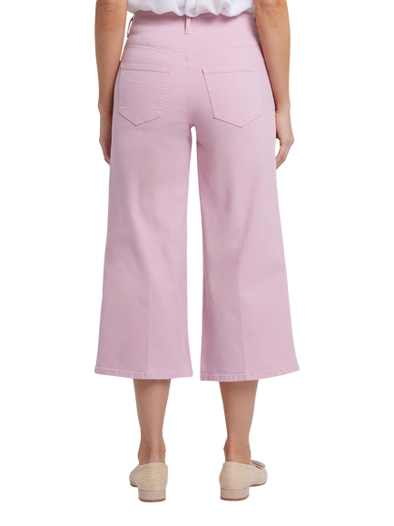NYDJ Brigitte Wide Leg Capri Jeans - view 2, Pink Nectar