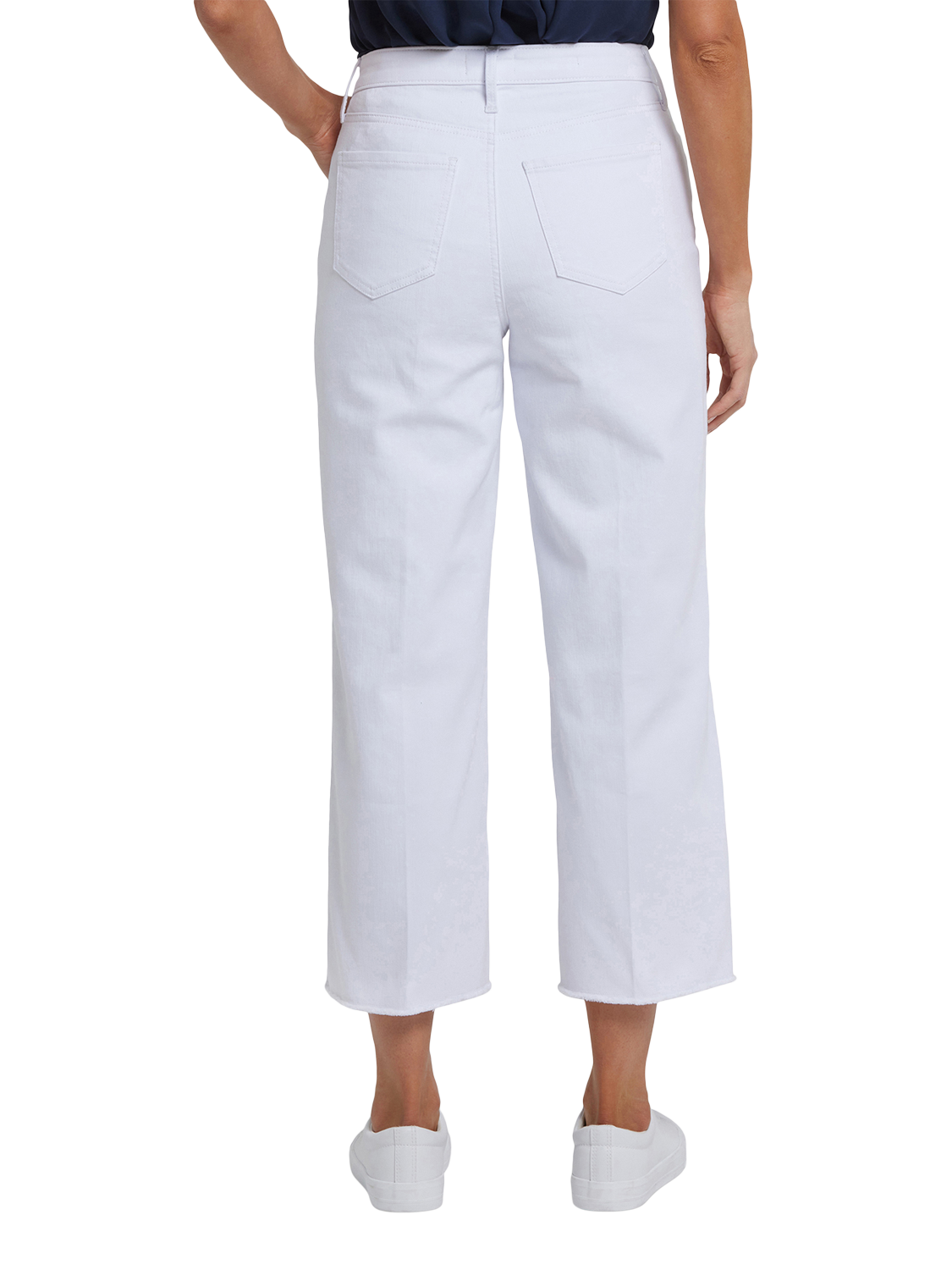 Product image 2 of 5, which shows NYDJ Coco Relaxed Wide Leg Crop Jeans, Optic White, 4