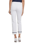 NYDJ Marilyn Contrast Binding Ankle Jeans, Optic White, Optic White