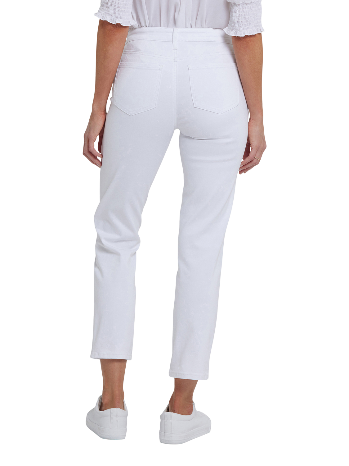 Product image 2 of 5, which shows NYDJ Sheri Slim Ankle Jeans, Optic White, 4