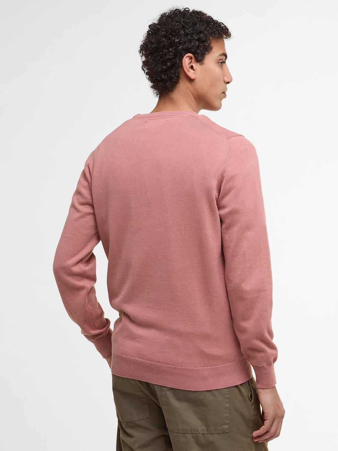 Product image 2 of 6, which shows Barbour Pima Cotton Crew Neck Sweater, Earth Pink, S