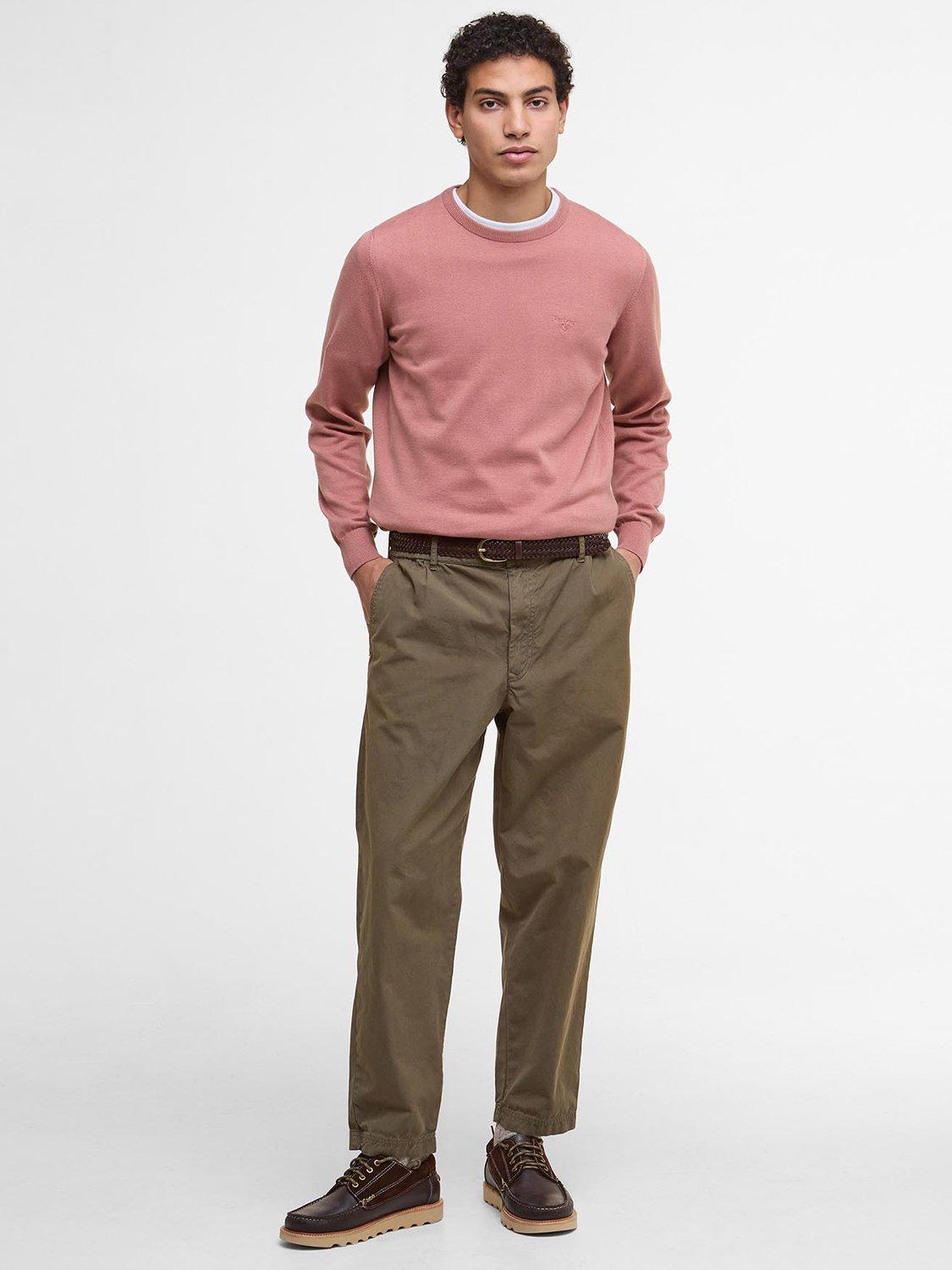 Product image 3 of 6, which shows Barbour Pima Cotton Crew Neck Sweater, Earth Pink, S