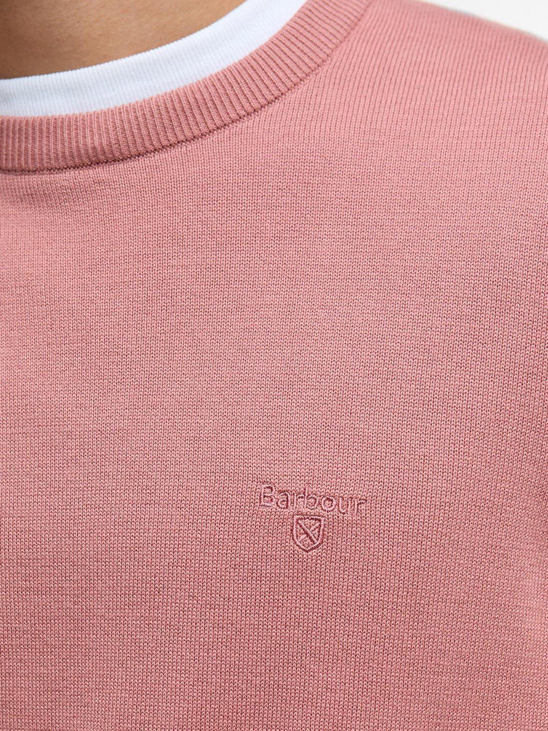 Product image 6 of 6, which shows Barbour Pima Cotton Crew Neck Sweater, Earth Pink, S