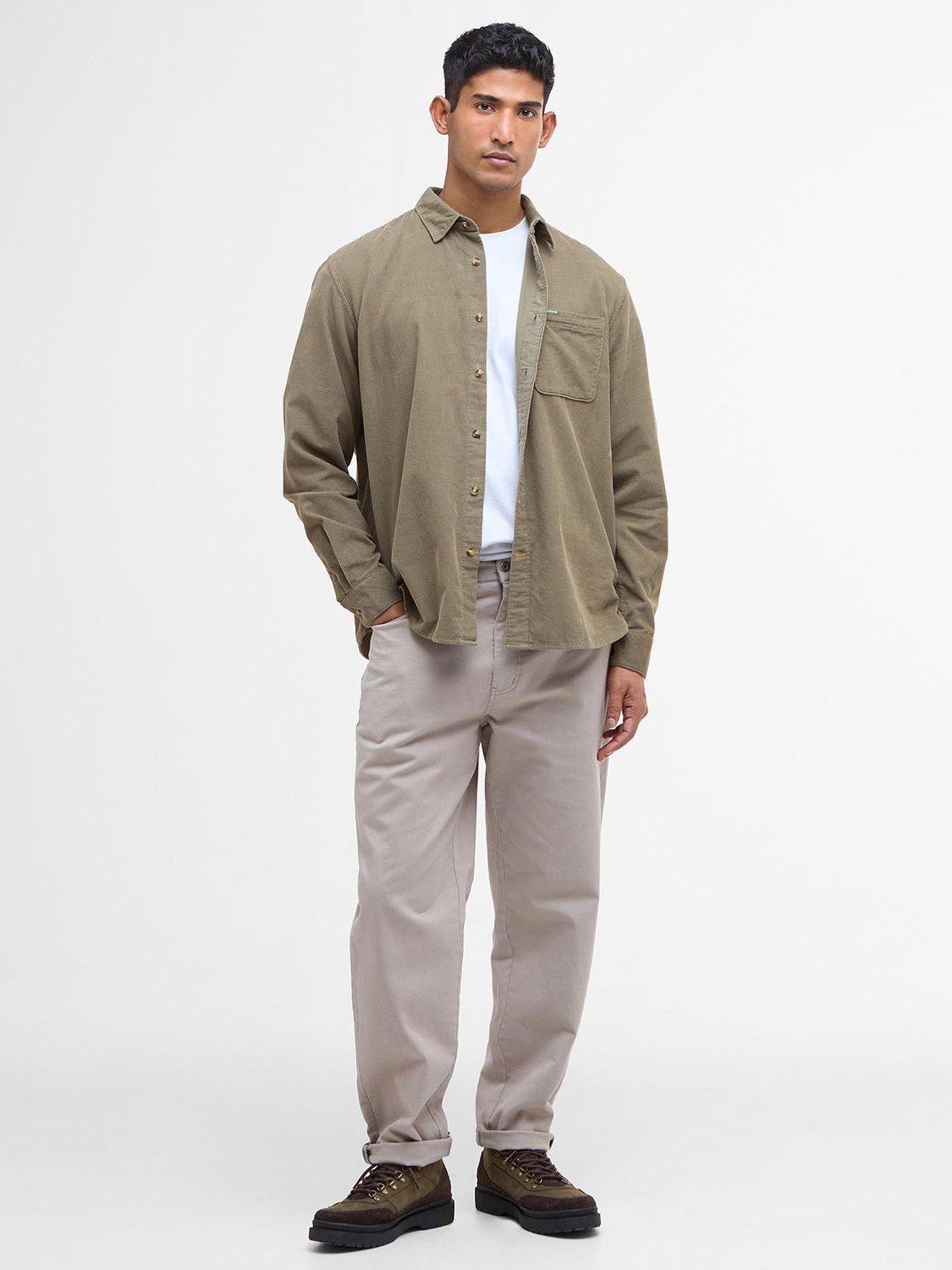 Product image 3 of 5, which shows Barbour Bramside Cotton Cord Shirt, Olive, M
