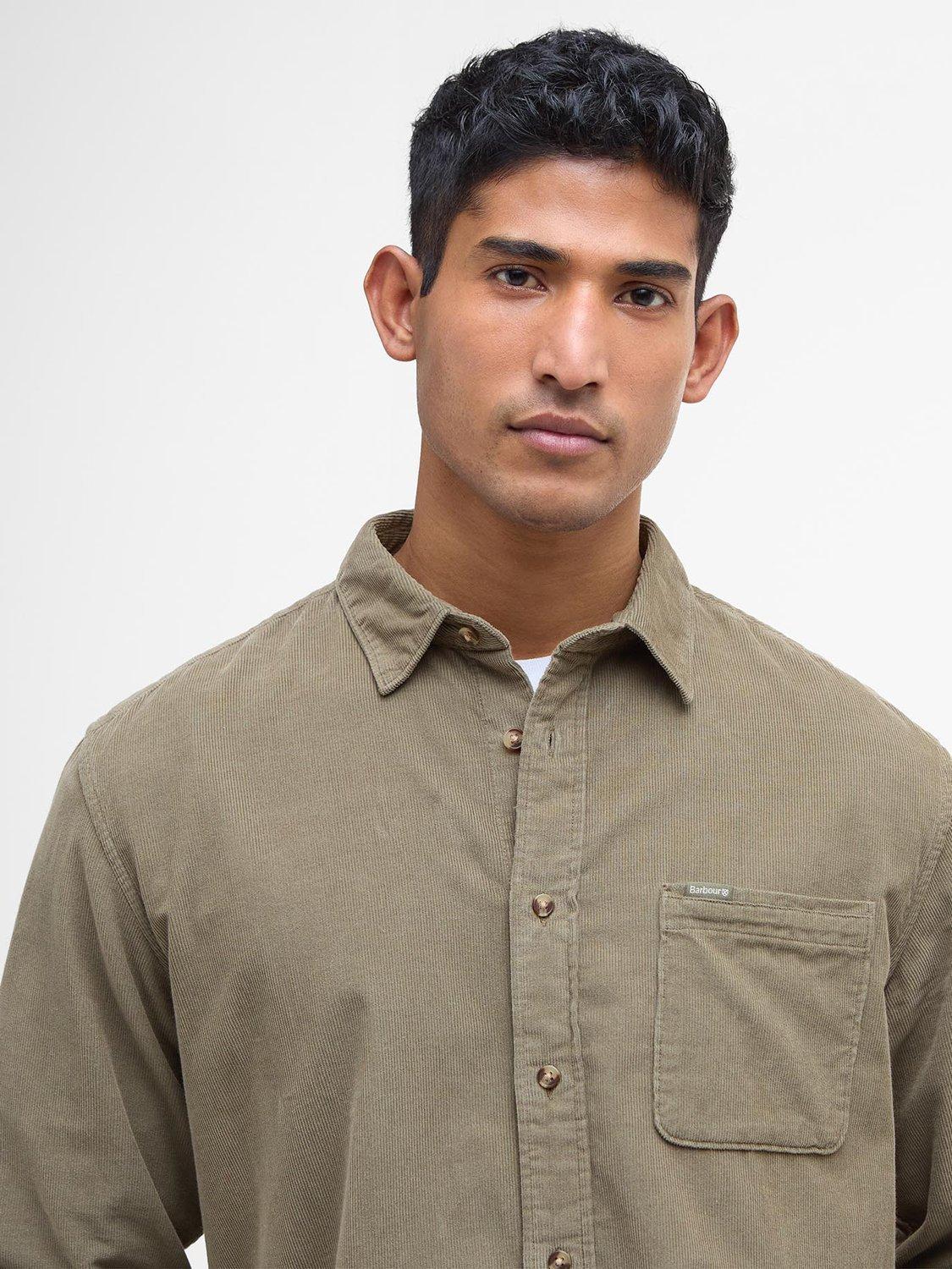 Product image 5 of 5, which shows Barbour Bramside Cotton Cord Shirt, Olive, M