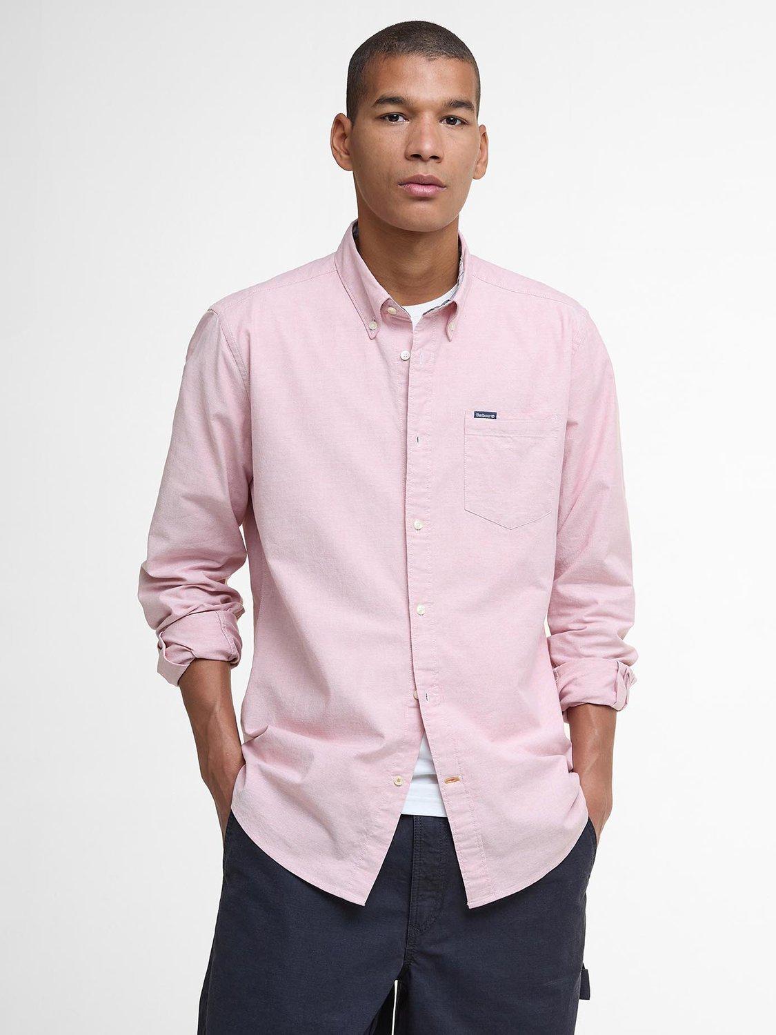 Barbour Marsden Cotton Blend Tailored Fit Shirt, Earth Pink