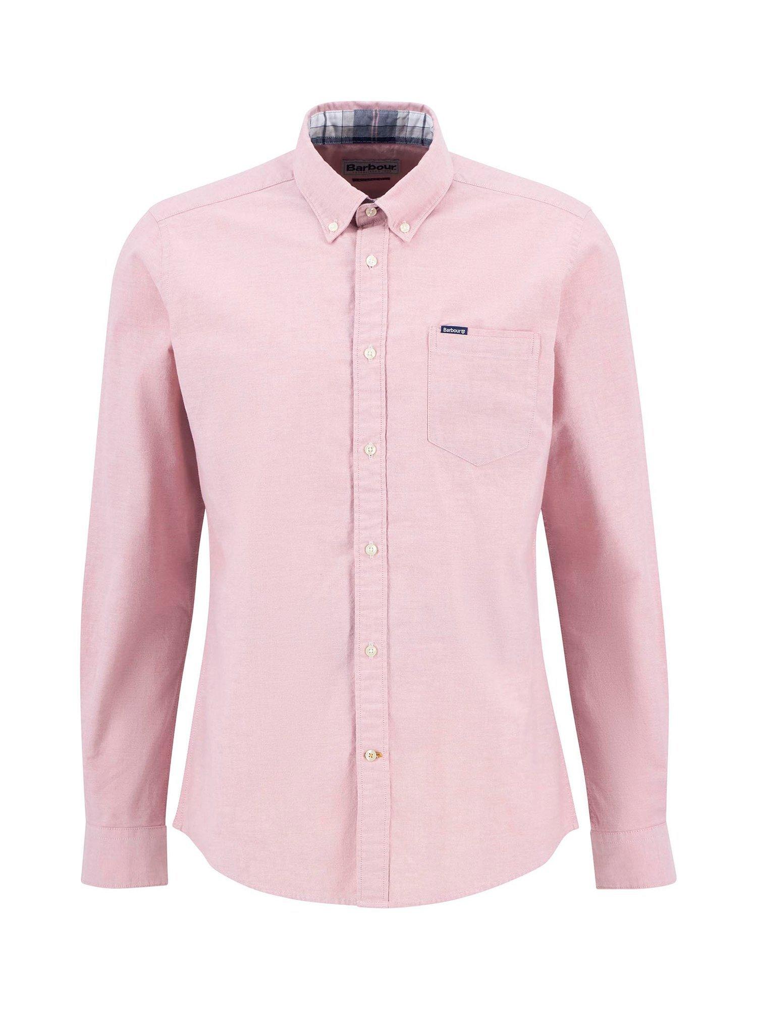 Barbour Marsden Cotton Blend Tailored Fit Shirt, Earth Pink
