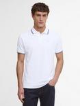 Barbour Fielding Cotton Regular Fit Short Sleeve Polo Shirt, White