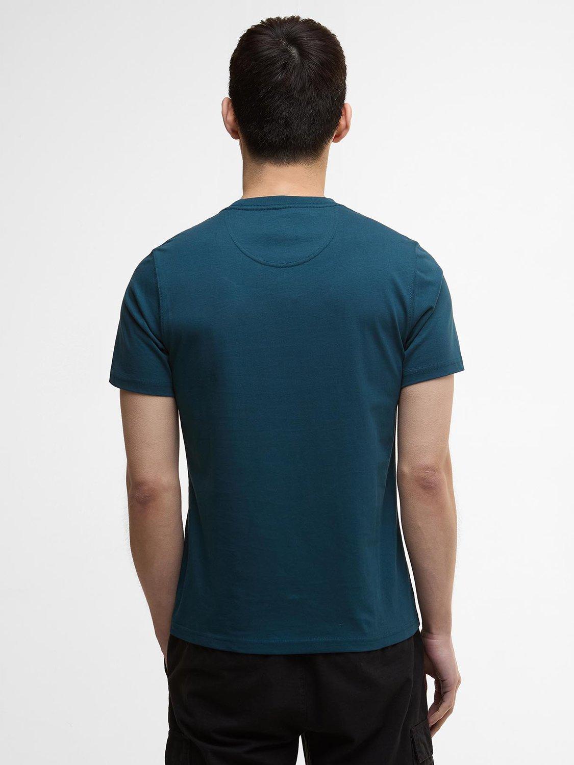 Product image 2 of 6, which shows Barbour International Lightweight Cotton Logo T-Shirt, Shaded Emerald, S