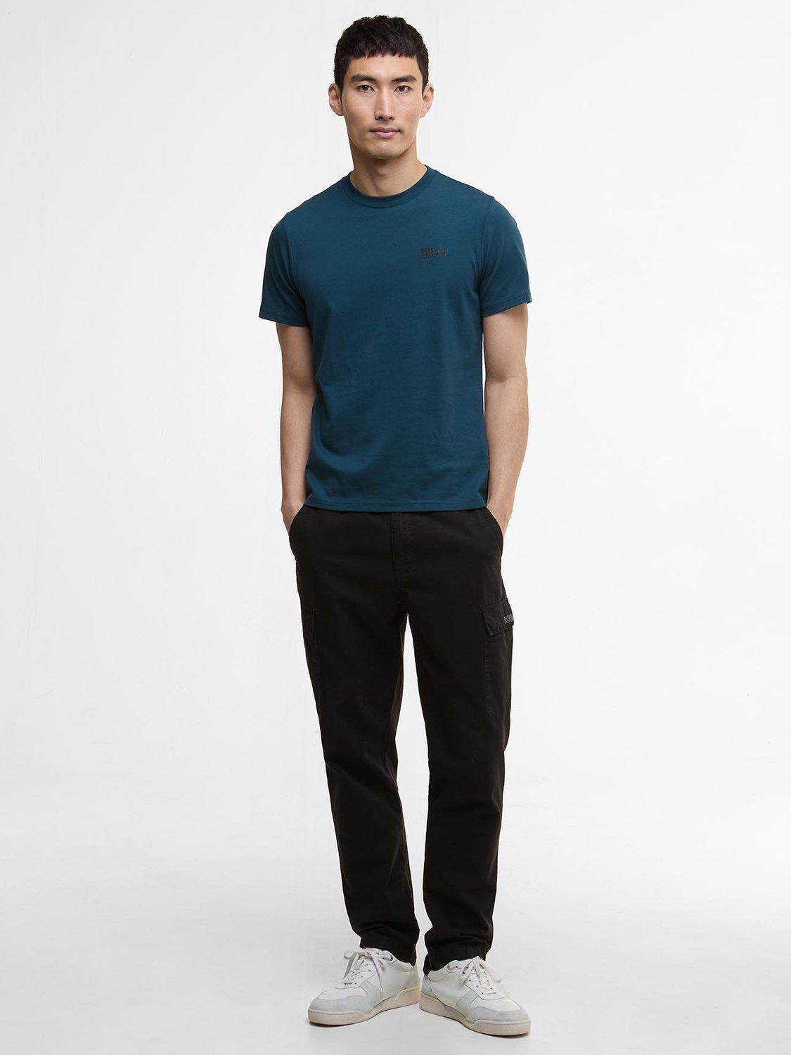 Product image 3 of 6, which shows Barbour International Lightweight Cotton Logo T-Shirt, Shaded Emerald, S