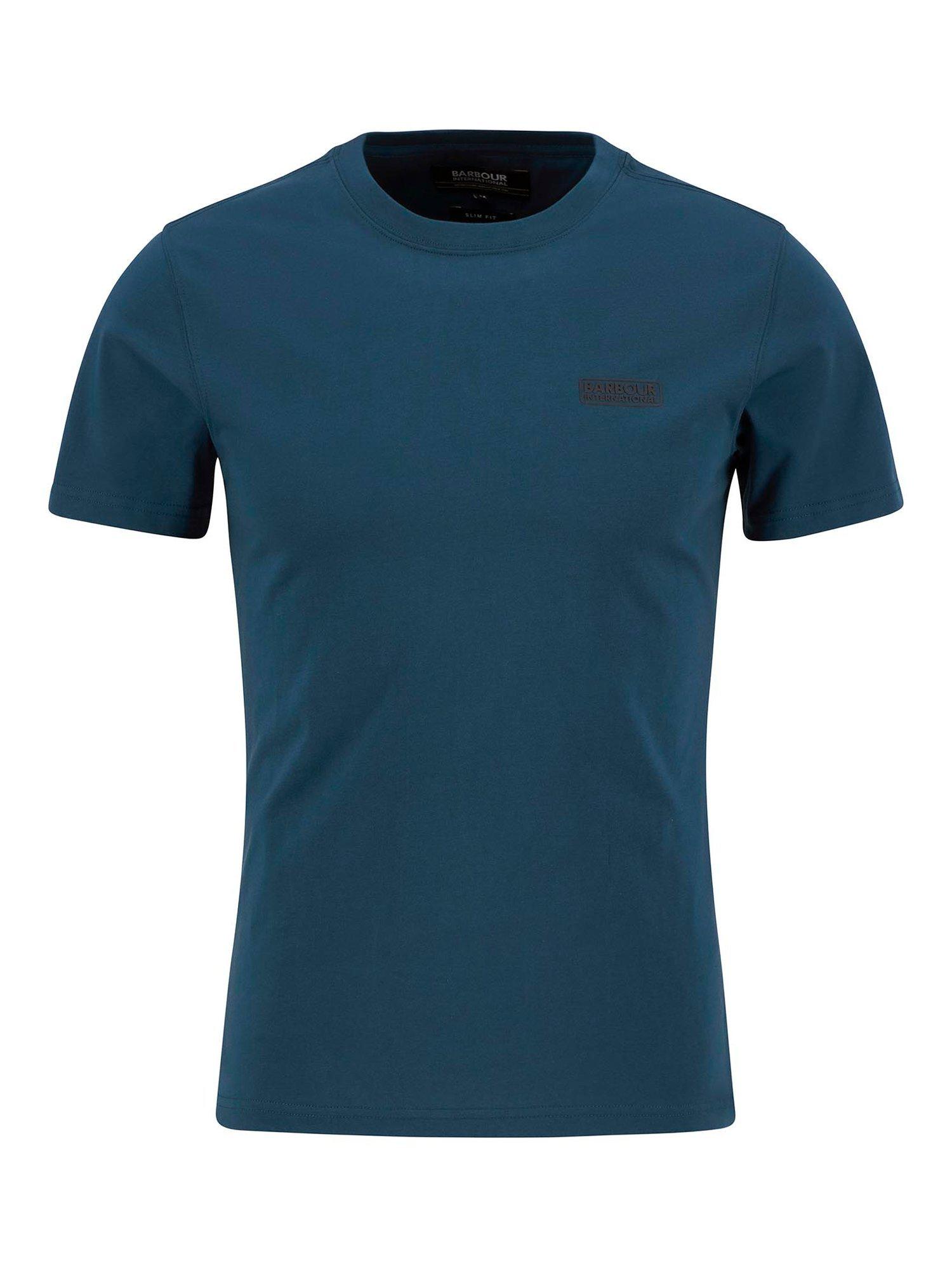 Product image 4 of 6, which shows Barbour International Lightweight Cotton Logo T-Shirt, Shaded Emerald, S