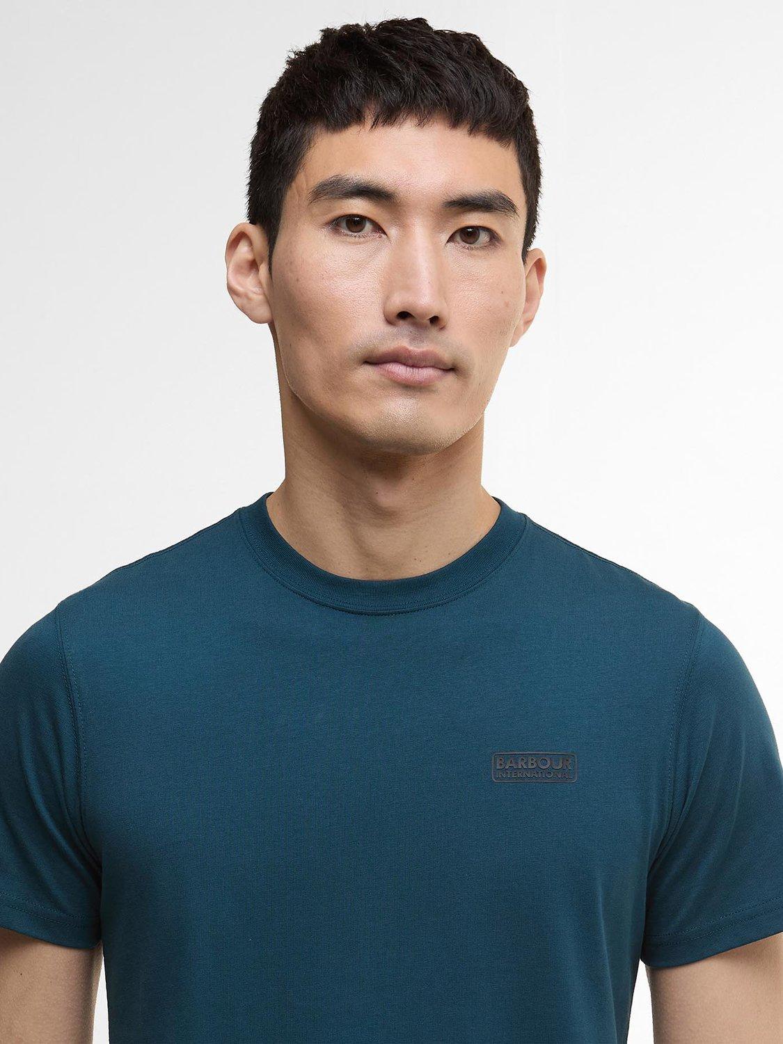 Product image 5 of 6, which shows Barbour International Lightweight Cotton Logo T-Shirt, Shaded Emerald, S