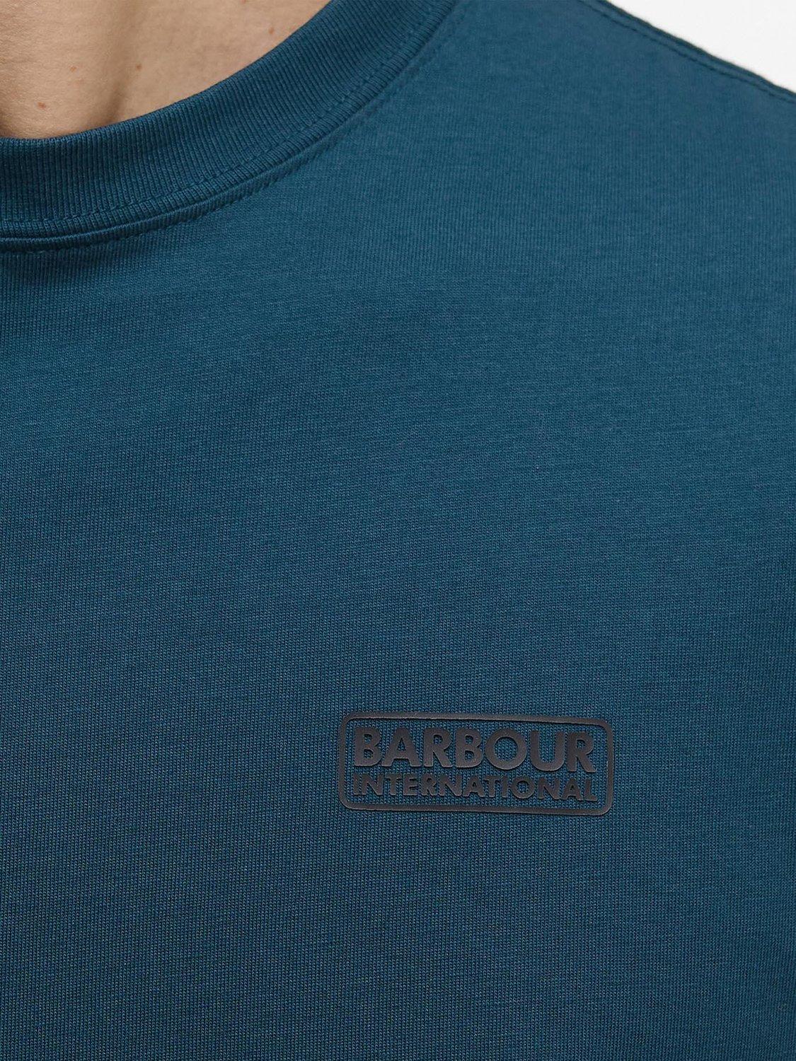 Product image 6 of 6, which shows Barbour International Lightweight Cotton Logo T-Shirt, Shaded Emerald, S