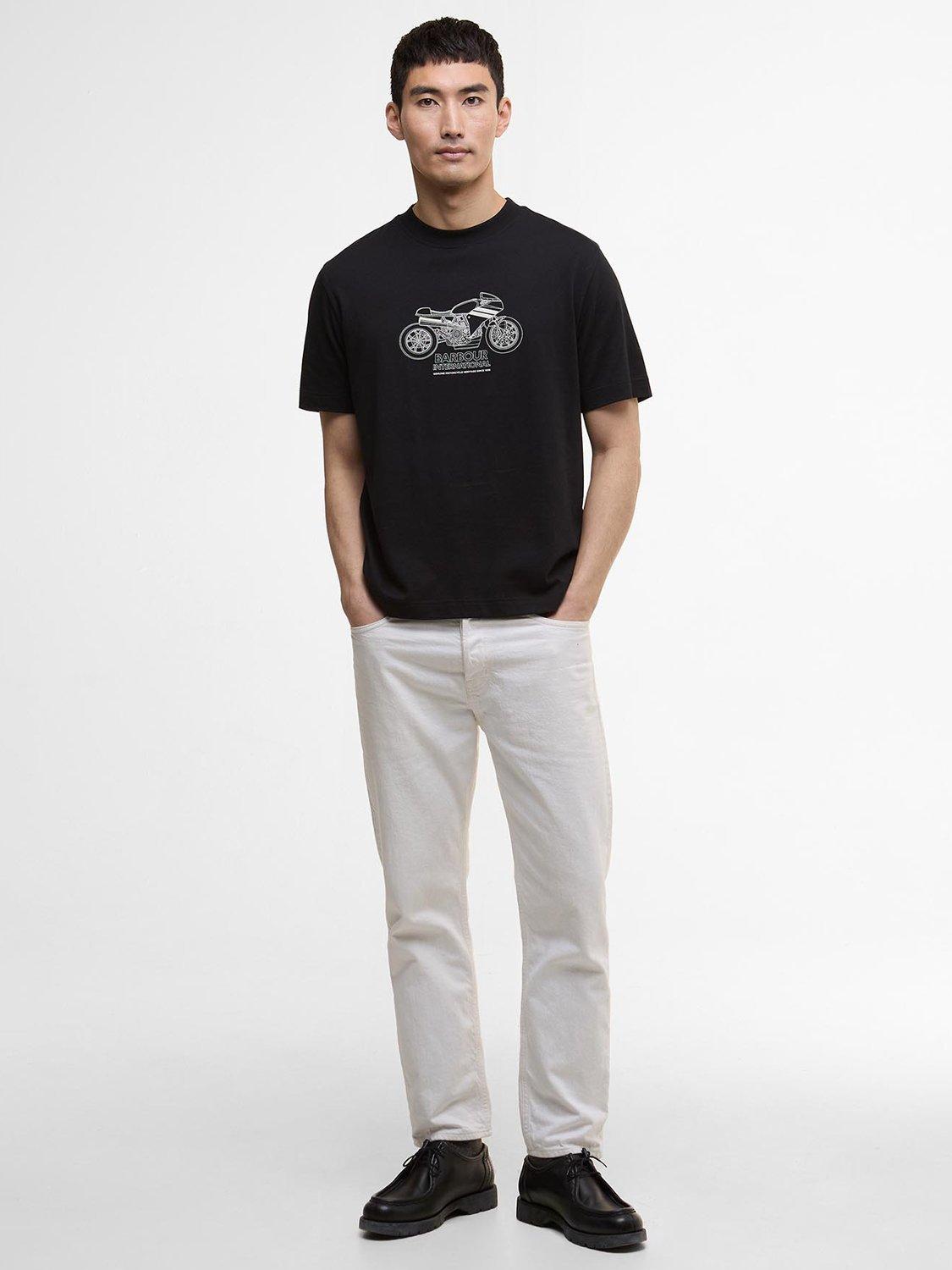 Product image 3 of 5, which shows Barbour International Moto Topher T-Shirt, Black, S