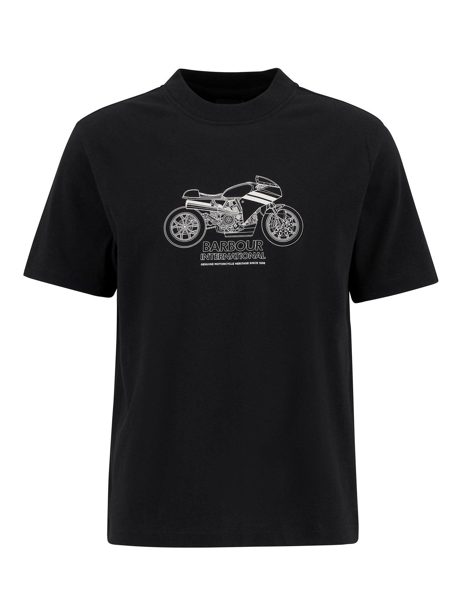 Product image 4 of 5, which shows Barbour International Moto Topher T-Shirt, Black, S