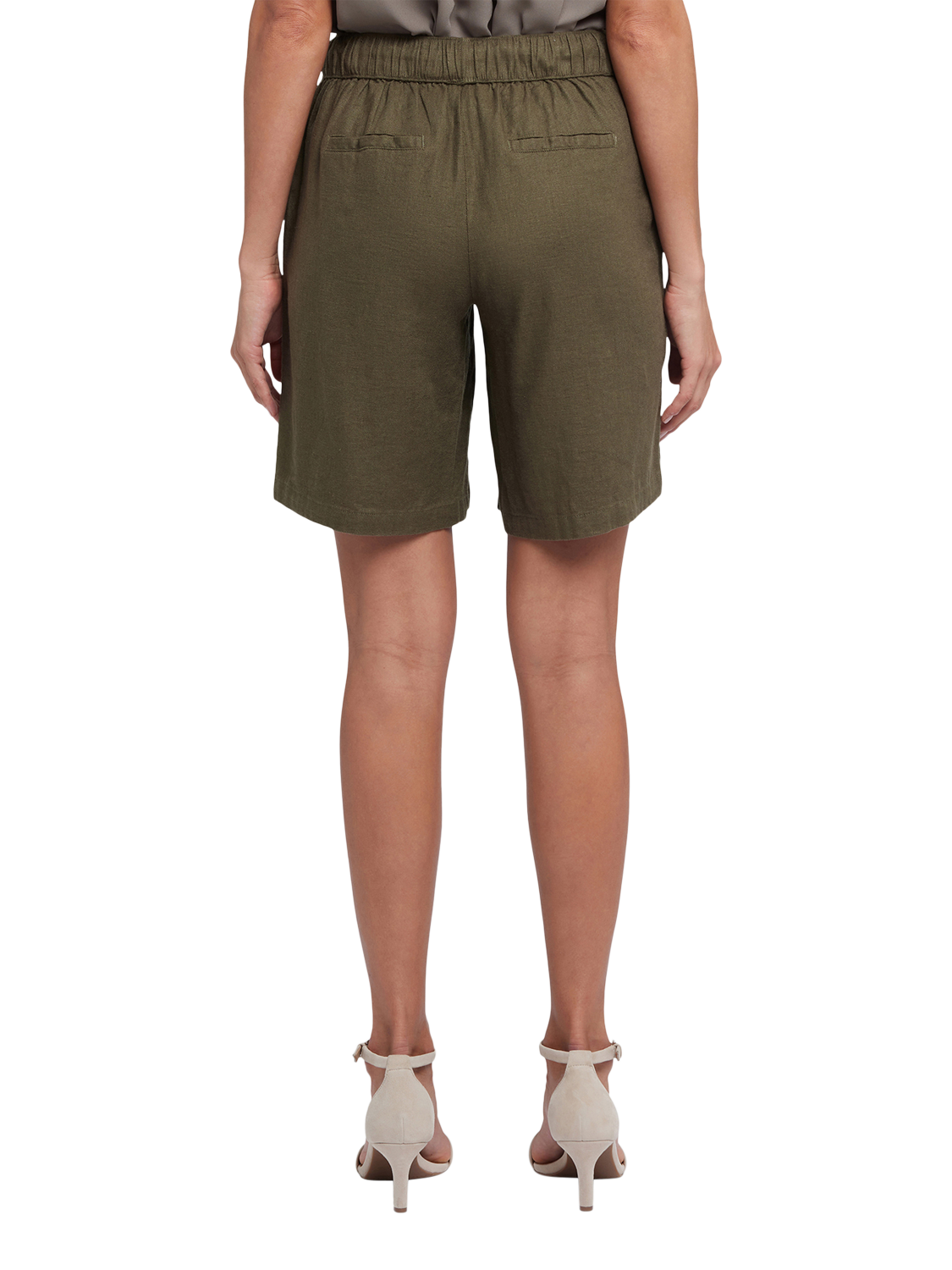 Product image 2 of 6, which shows NYDJ Breezy Linen Blend Bermuda Shorts, Bay Leaf, XS