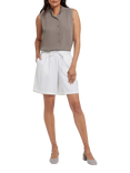 NYDJ Breezy Linen Blend Bermuda Shorts, Optic White
