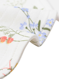 Lindex Baby Floral Chin Tie Sun Hat, Light Dusty White