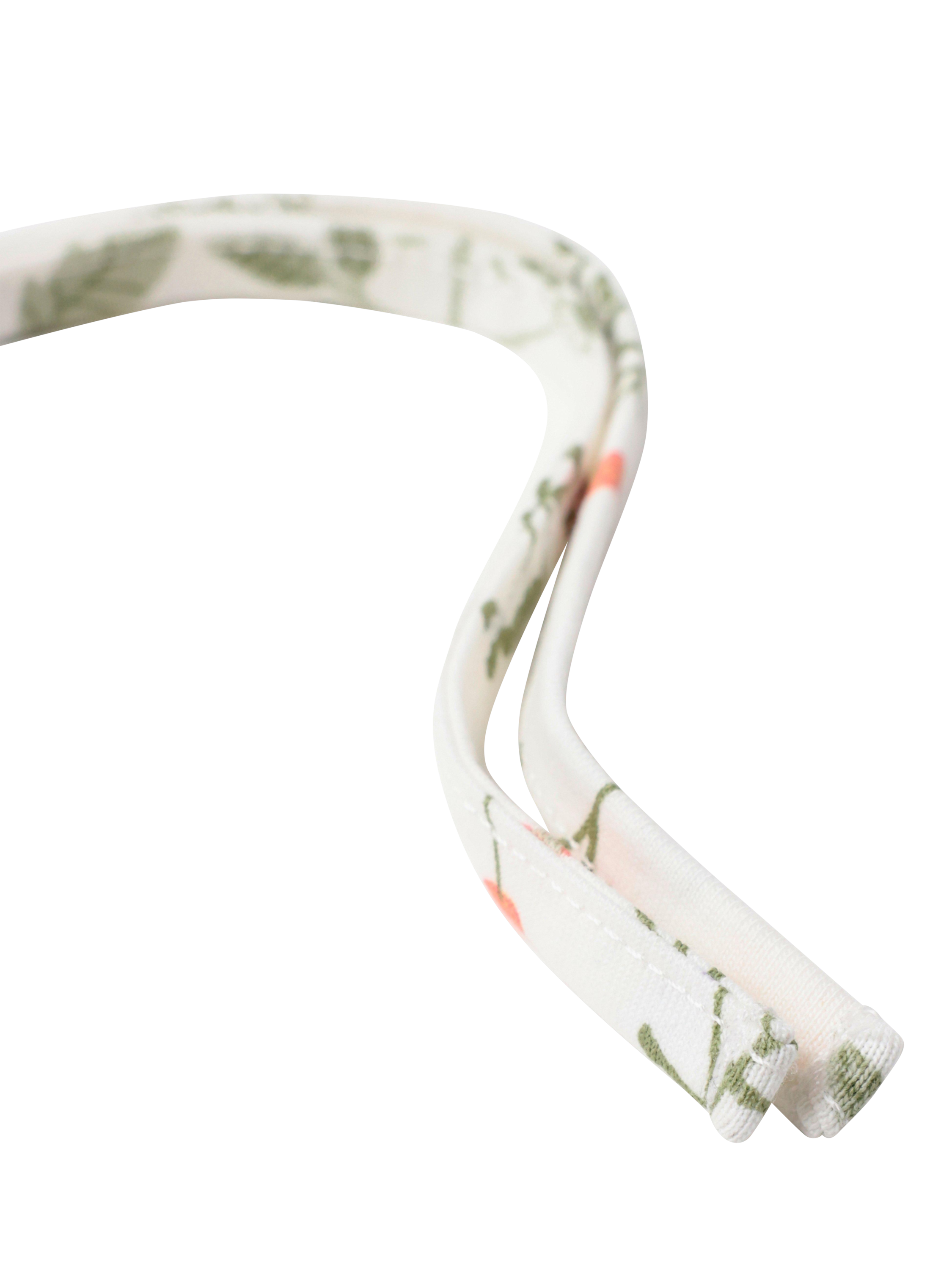 Product image 3 of 3, which shows Lindex Baby Floral Chin Tie Sun Hat, Light Dusty White, 1-4 months