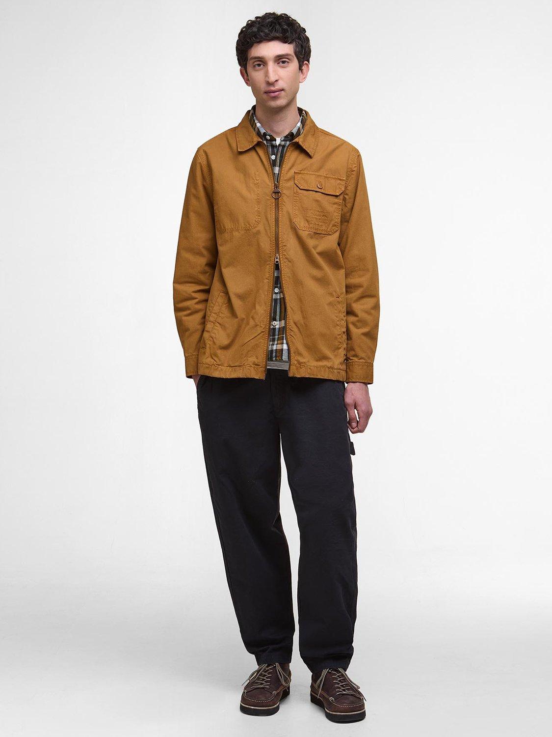 Product image 3 of 5, which shows Barbour Harton Cotton Regular Fit Overshirt, Bronze Brown, L