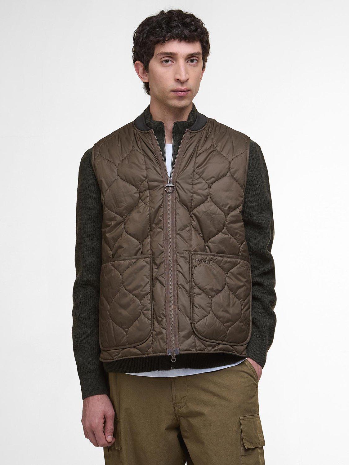 Product image 1 of 6, which shows Barbour Re-Engineered Utility Liddesdale Gilet, Dark Olive, XL