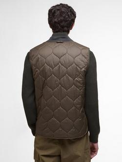 Barbour Re-Engineered Utility Liddesdale Gilet, Dark Olive - view 2, Dark Olive