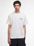 Barbour Glencorse Cotton Loose Fit Short Sleeve Graphic T-Shirt, Whisper White