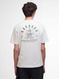 Barbour Glencorse Cotton Loose Fit Short Sleeve Graphic T-Shirt, Whisper White